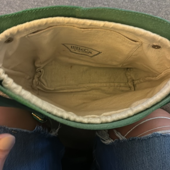 lll BeCa by Joy Gryson Green Leather Crossbody Handbag - Picture 6 of 8